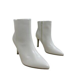 Sugar White Pointed Toe Ankle Boots Heel Shoes NEW Size 7.5